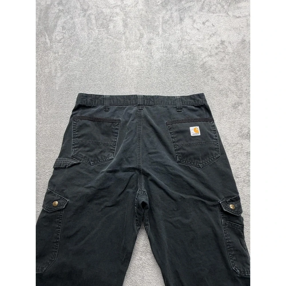 Carhartt Cargo‎ Pants Mens Measured 39x31 Gray Relaxed Fit Canvas Straight Leg